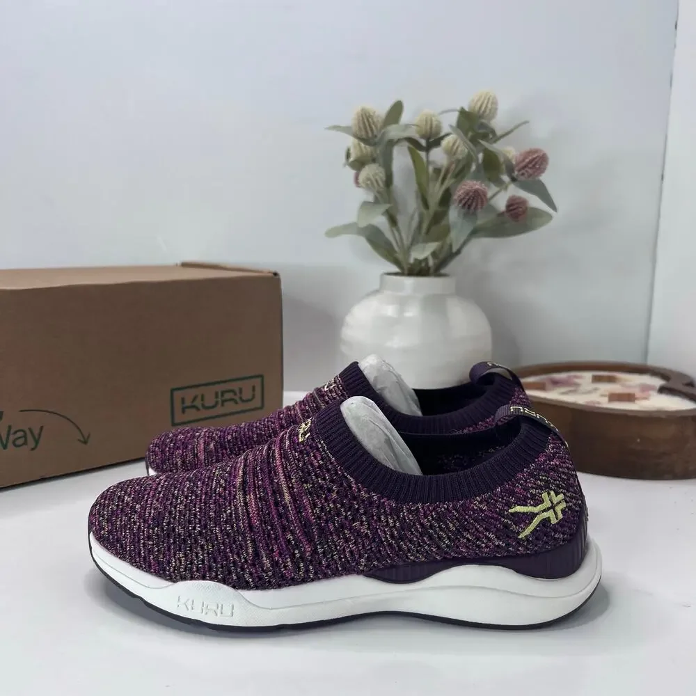 Kuru Stride Novaknit Slip On Sneaker Plum Purple Confetti Women 6 Tried On